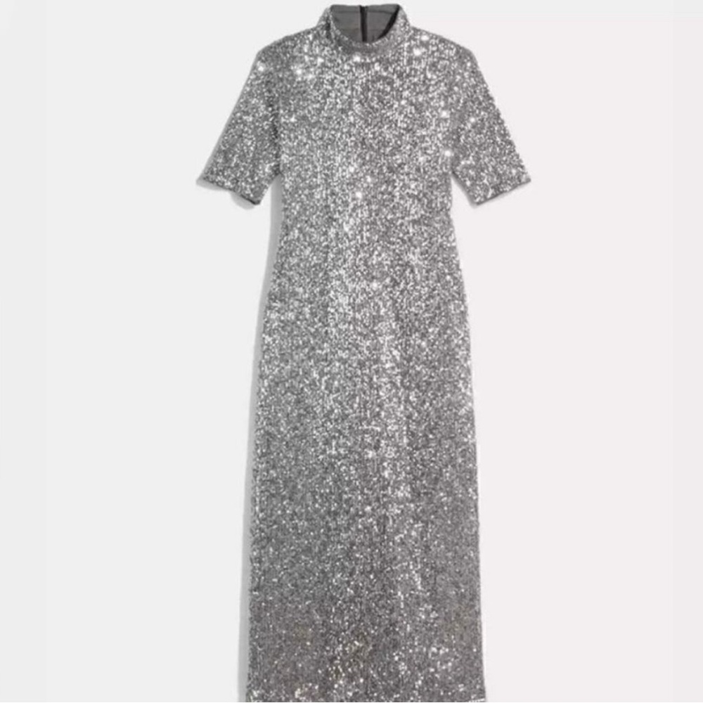 Vineyard Vines XL stretch midi sequin dress worn once, original retail $198